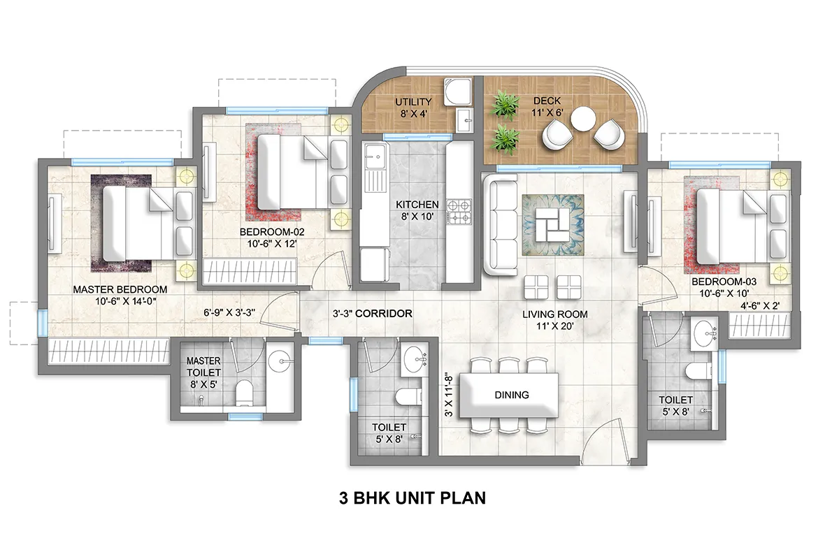 4 BHK-1713 Sq.ft